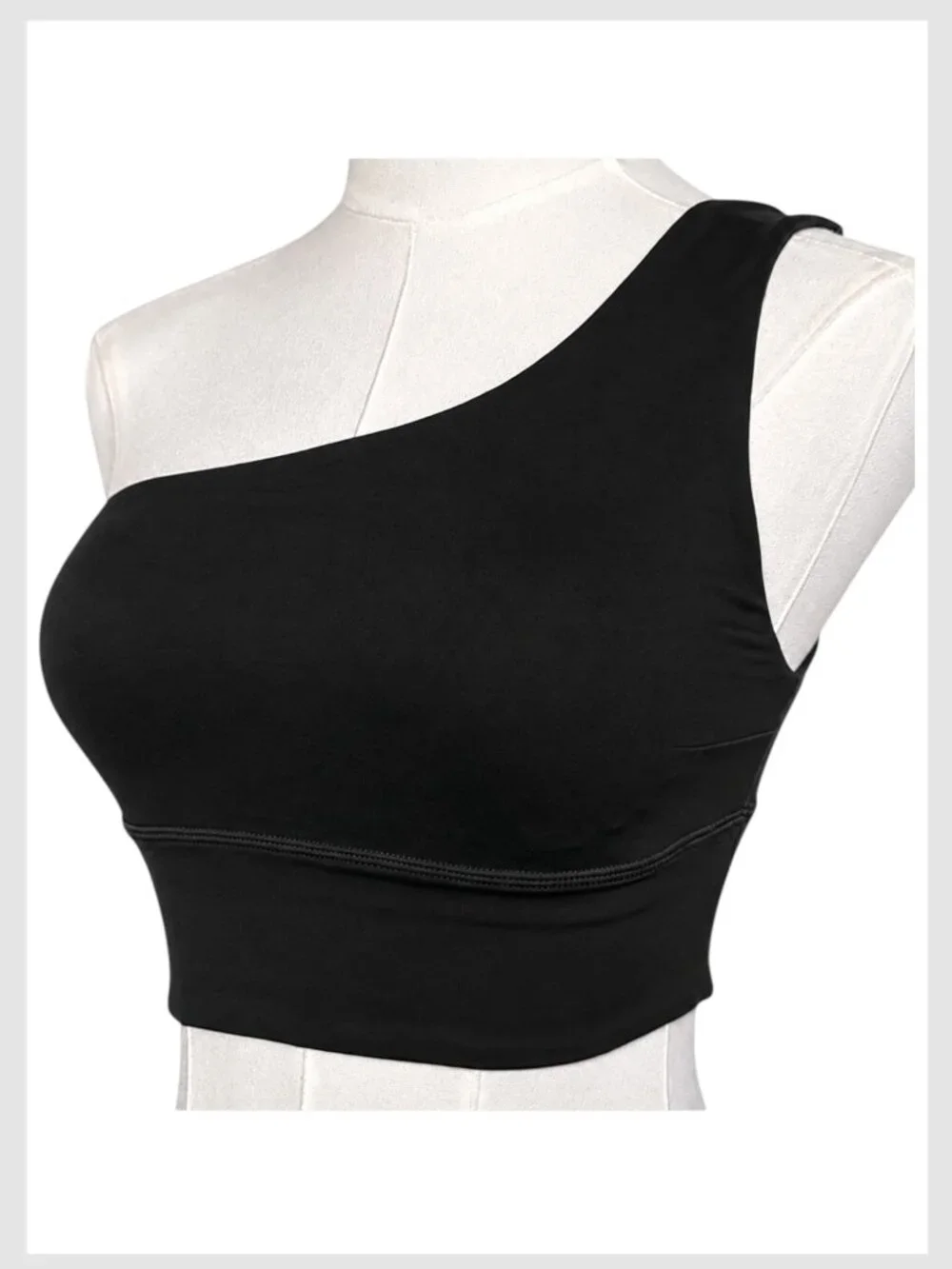 Lululemon Align Asymmetrical Bra Black One Shoulder Nulu S 4